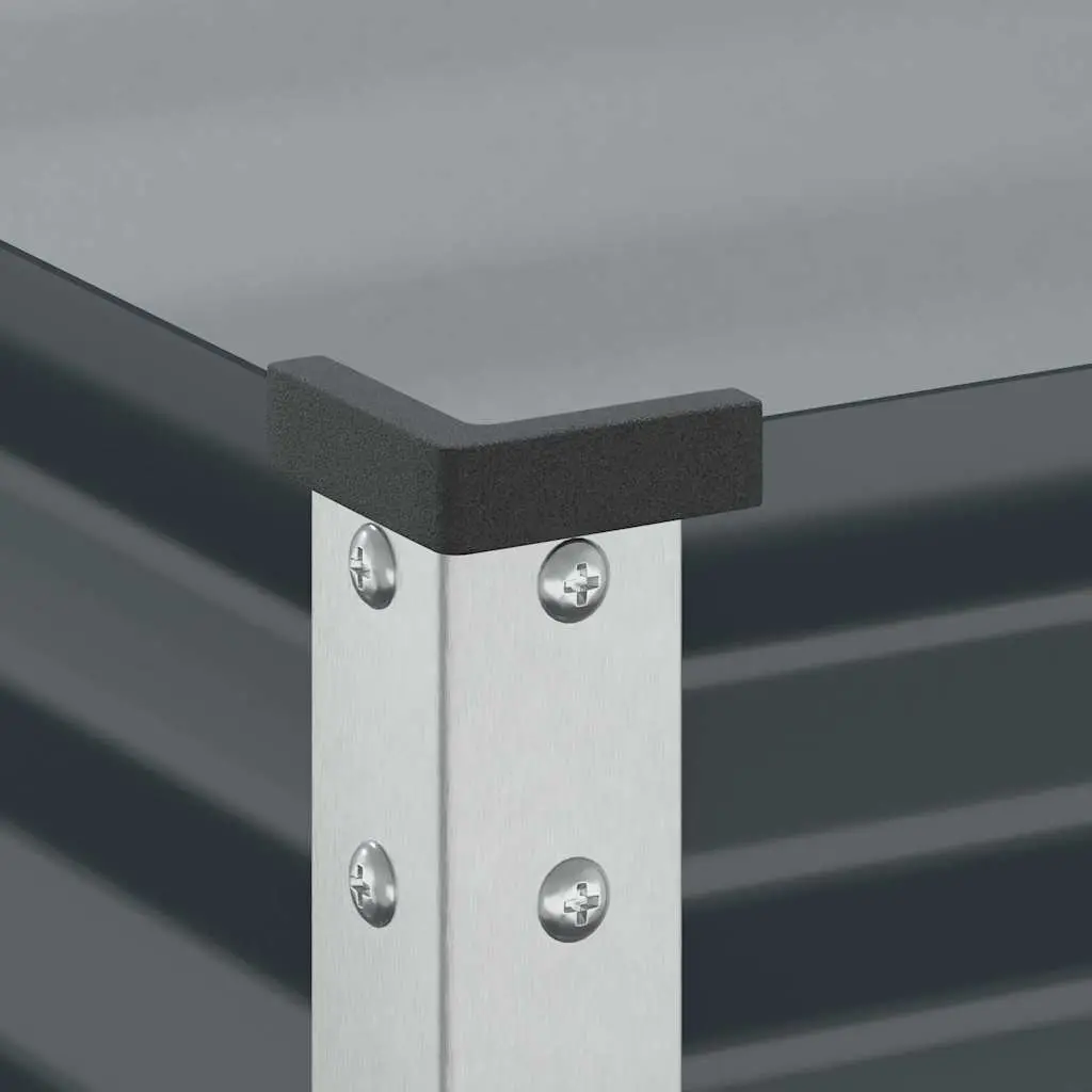 Steel Garden Planter Box Anthracite 45x45x88cm