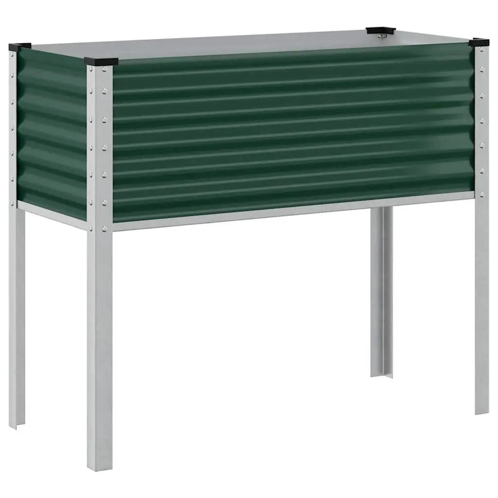 Garden Planter Box Steel Green Outdoor 100 x 45 x 90 cm