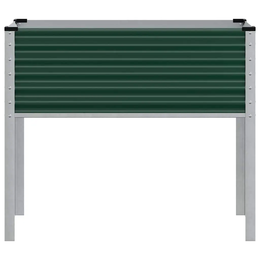 Garden Planter Box Steel Green Outdoor 100 x 45 x 90 cm