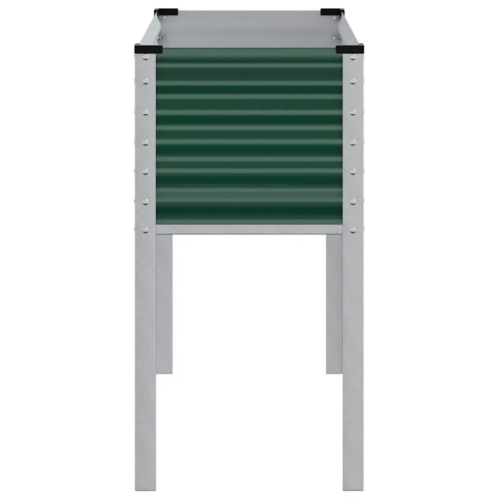 Garden Planter Box Steel Green Outdoor 100 x 45 x 90 cm