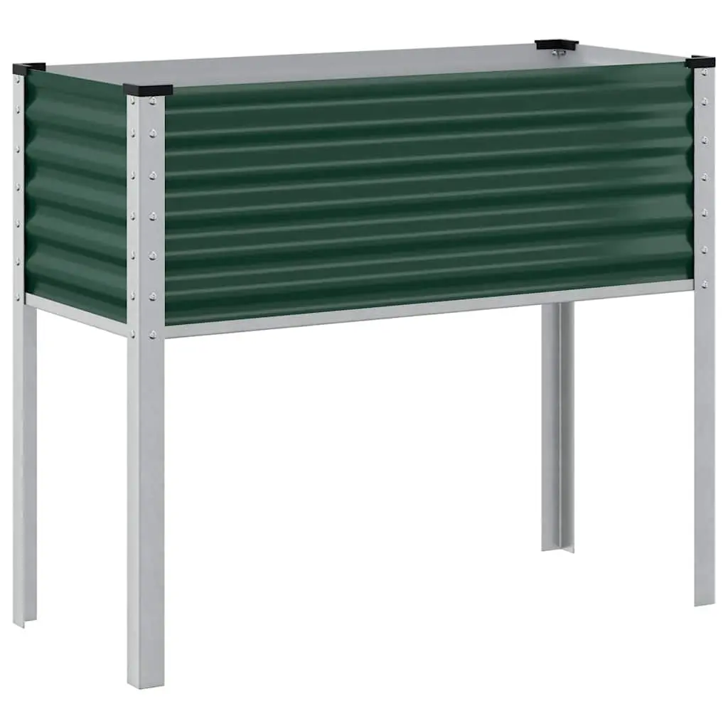 Garden Planter Box Steel Green Outdoor 100 x 45 x 90 cm