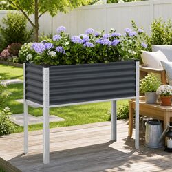Your Perfect Steel Planter Box - Anthracite, 100x45x90 cm