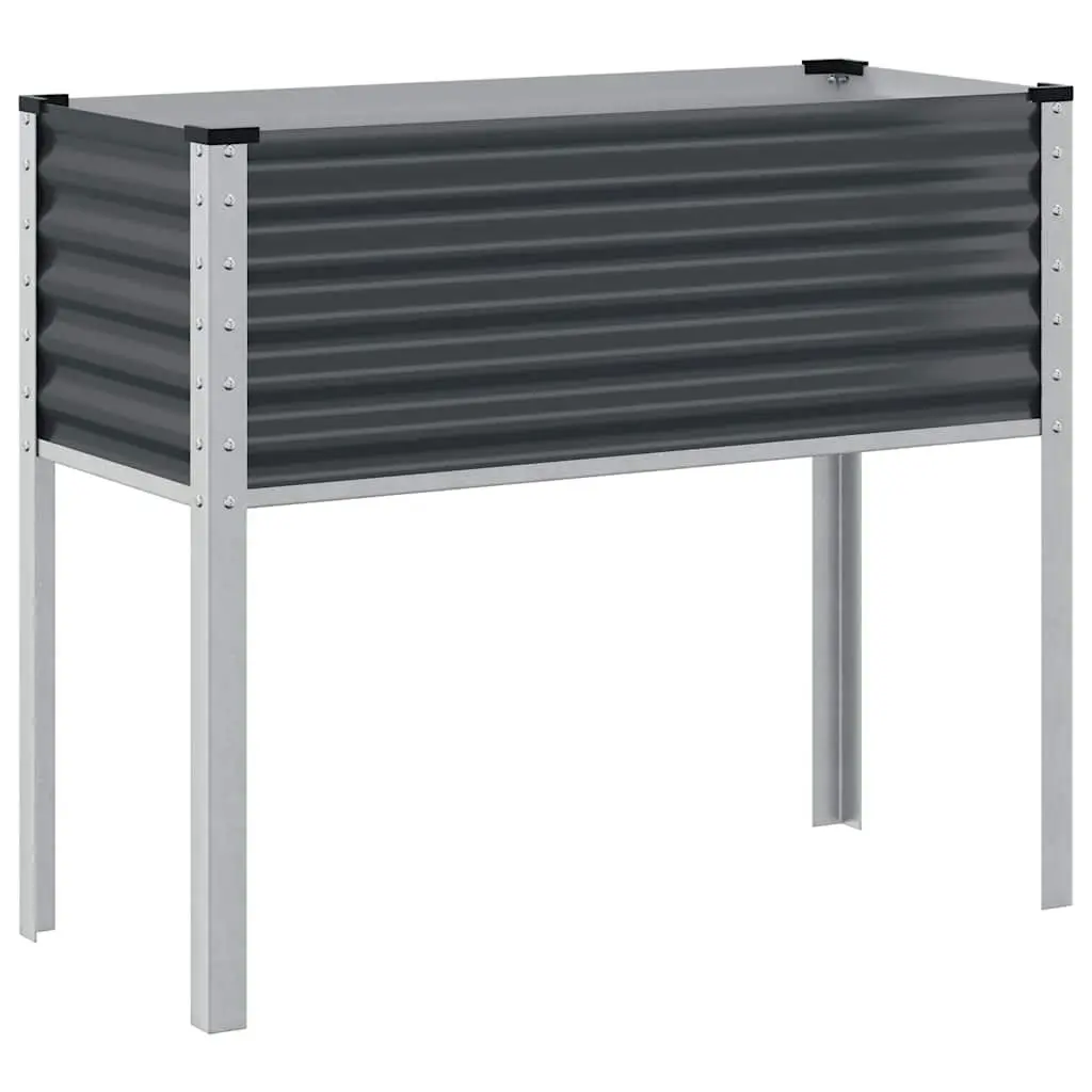 Steel Garden Planter Box Anthracite 100x45x90 cm
