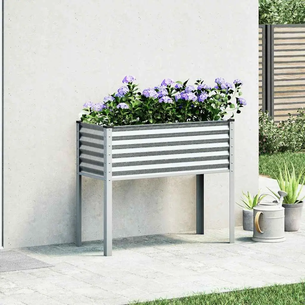 Garden Planter Box Galvanised Steel 100x45x90cm Outdoor Raised Bed