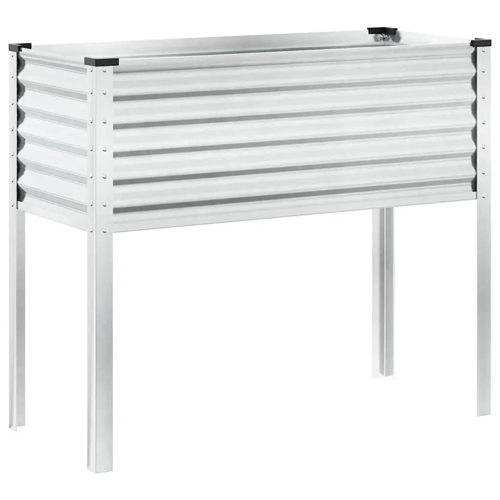 Garden Planter Box 100x45x90 cm Steel Raised Bed Outdoor Flowers Vegetables