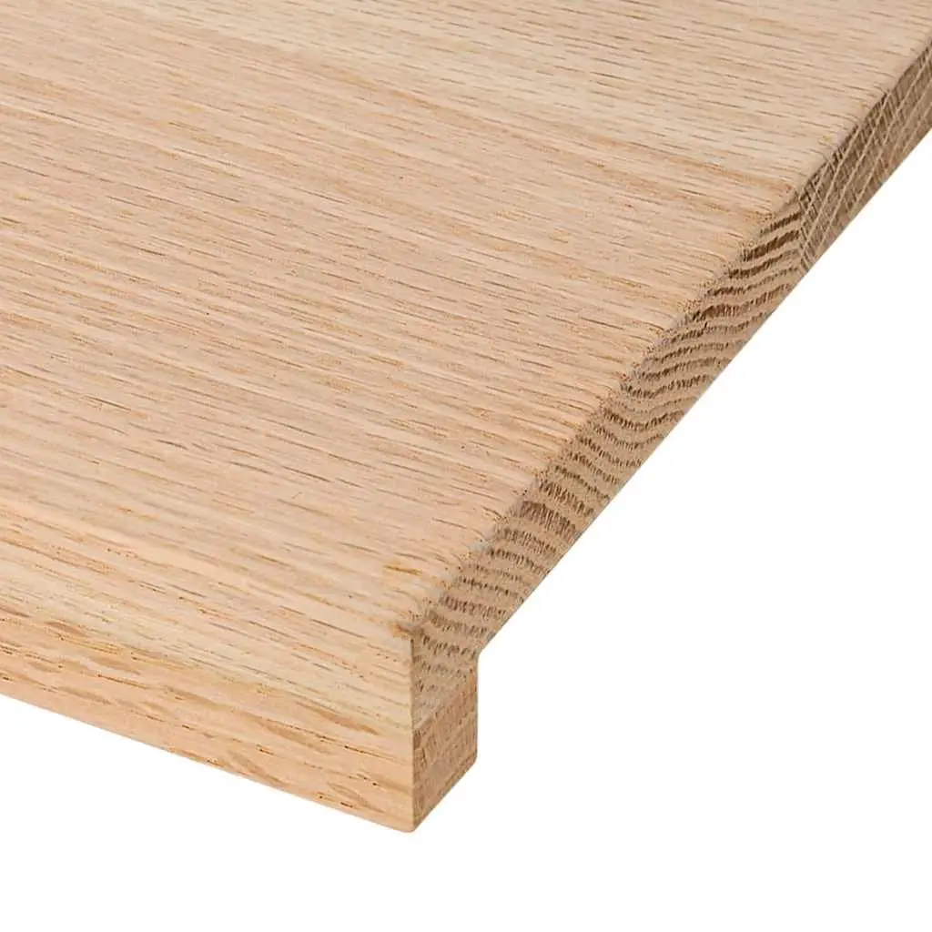 Window Sills Solid Oak Wood Untreated 100x25x2 cm Natural Wooden Ledge 2 Pieces