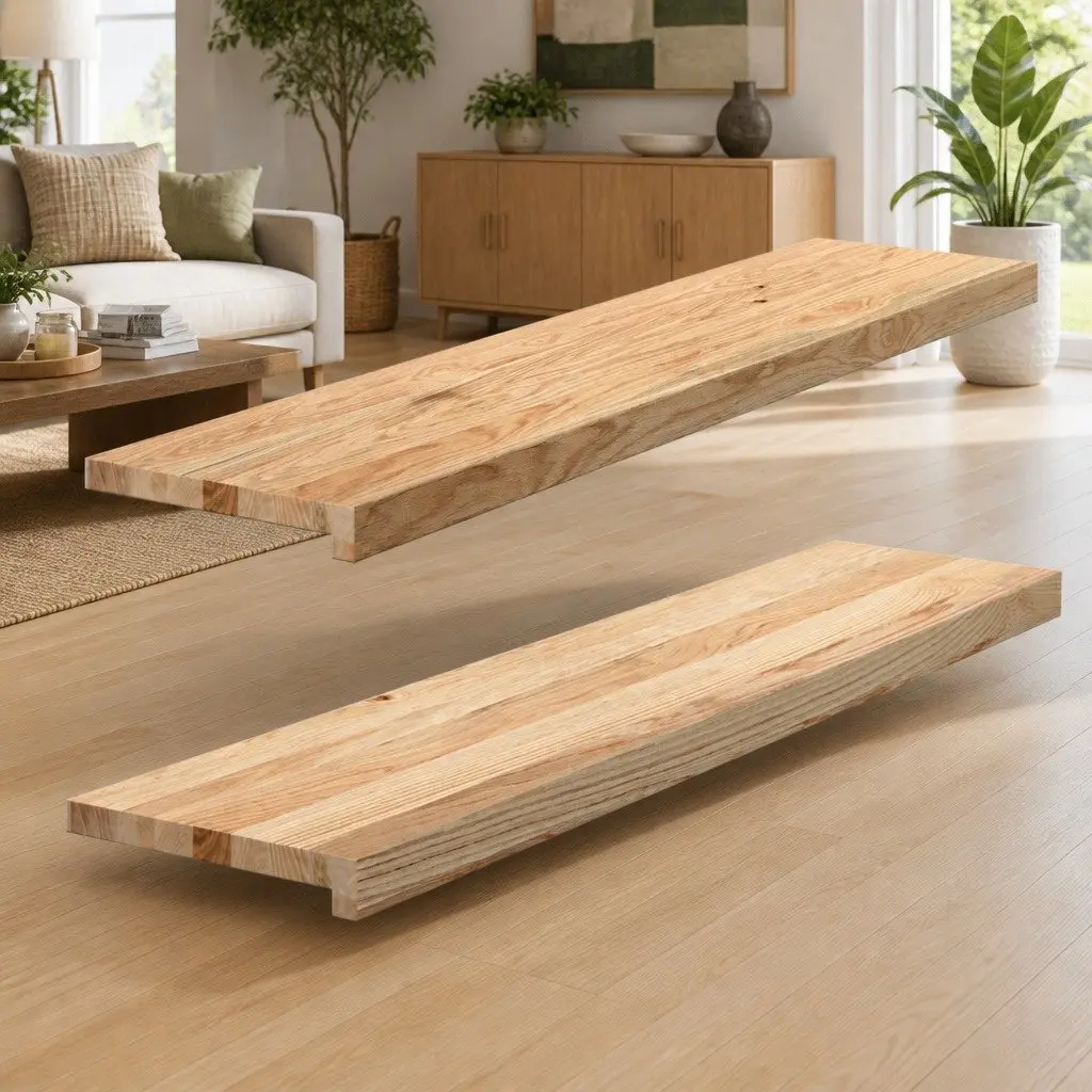 Window Sills Solid Oak Wood Untreated 110x25x2 cm Natural Display Ledge 2 Piece