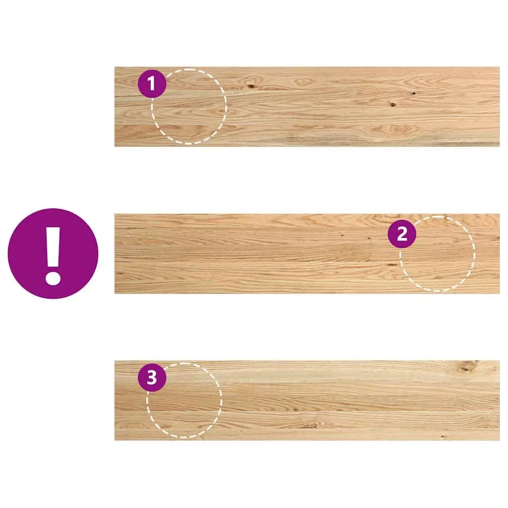 Oak Wood Window Sills Natural Untreated 120x25x2 cm 2 Pieces