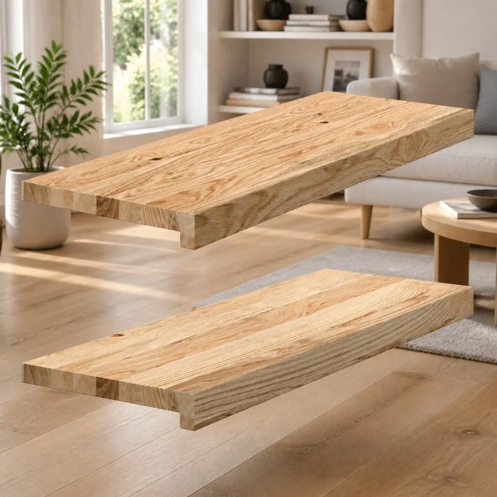 Window Sills Solid Wood Oak Untreated 70x30x2 cm Brown 2 pcs