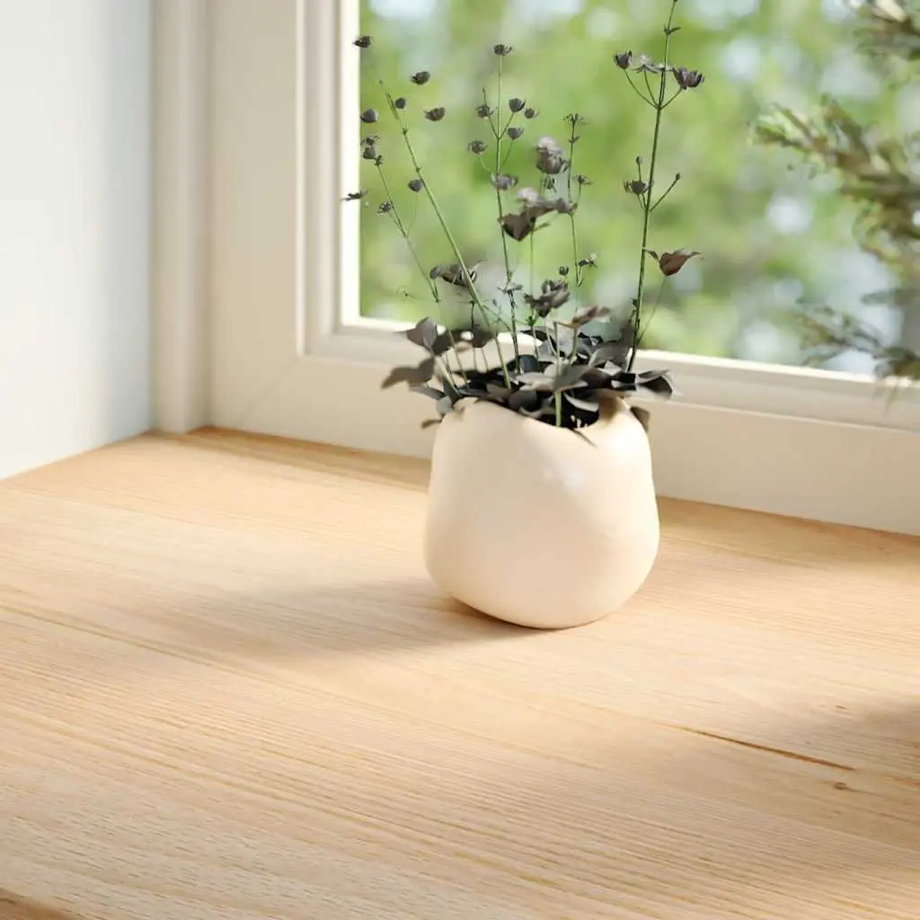 Oak Wood Window Sills Natural Brown Untreated Solid 80x30x2 cm 2 Piece