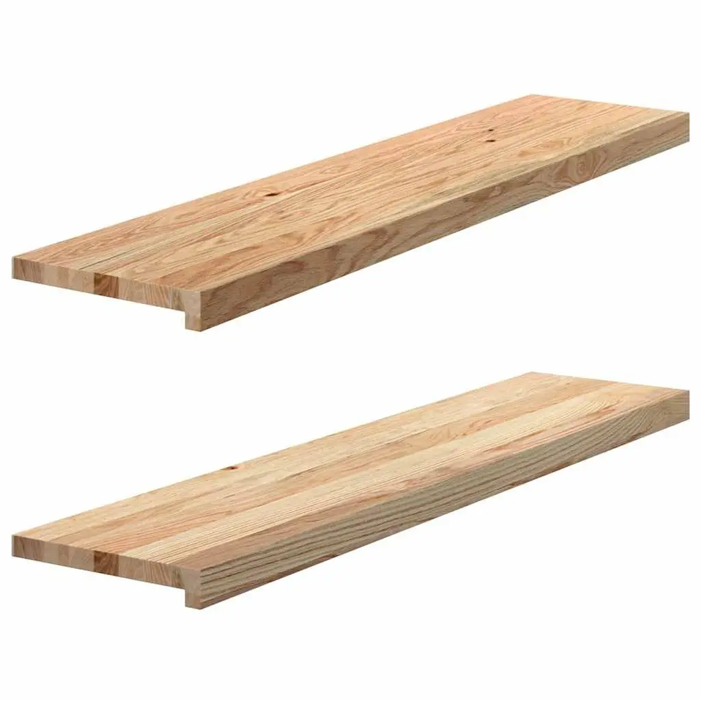 Window Sills Untreated Solid Wood Oak 110x30x2cm Natural Wooden Ledge 2 Piece