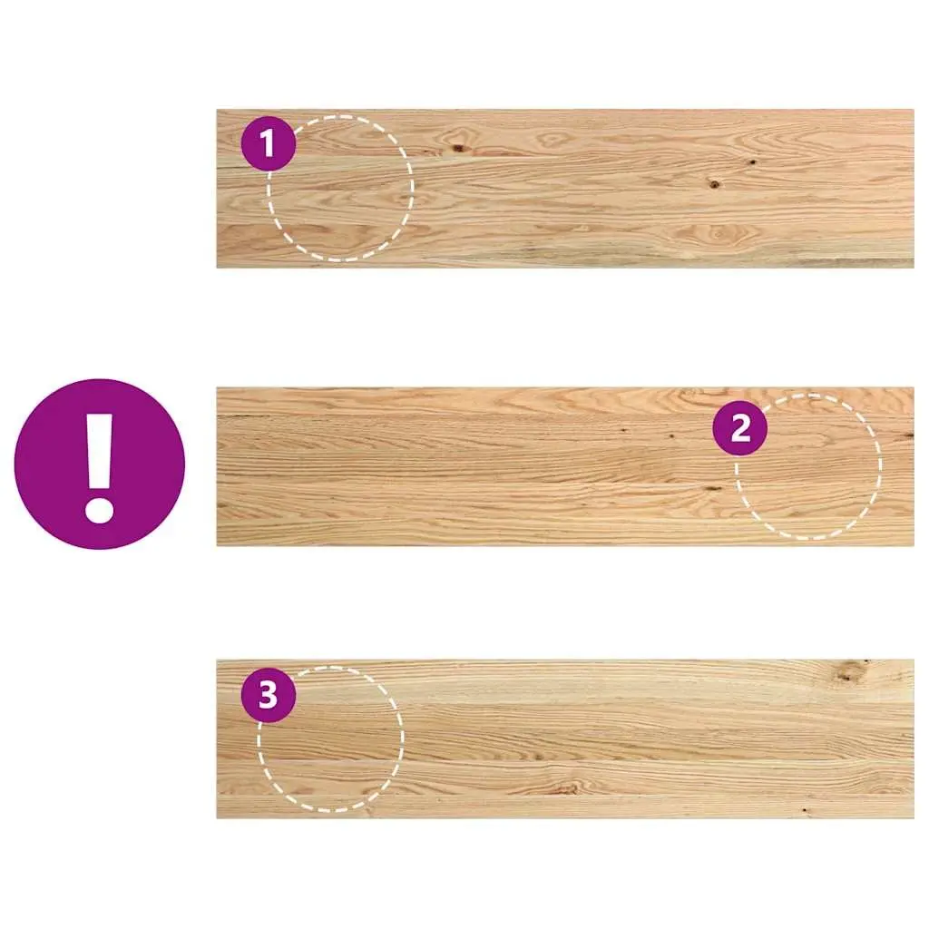 Window Sills Untreated Solid Wood Oak 110x30x2cm Natural Wooden Ledge 2 Piece