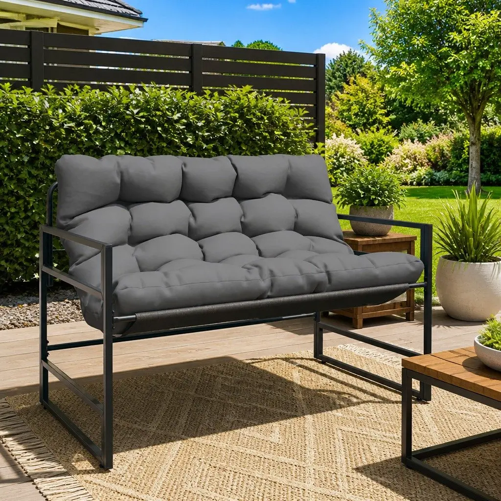 Garden Bench with Cushion for Relaxing Outdoors