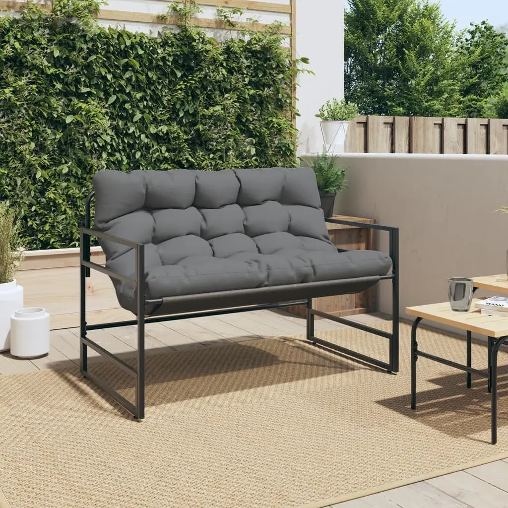 Garden Bench with Cushion for Relaxing Outdoors
