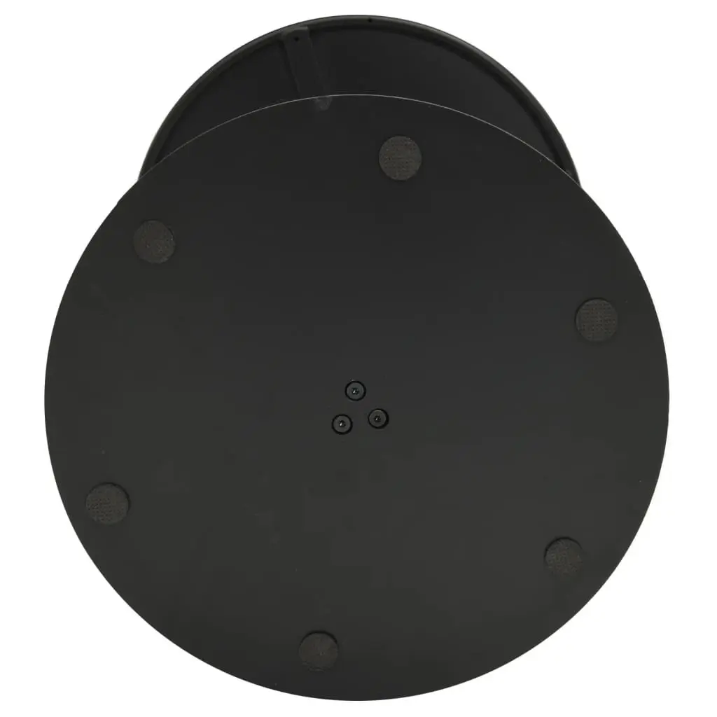 Round Outdoor Table Black Steel Frame 50cm Diameter 72cm Height