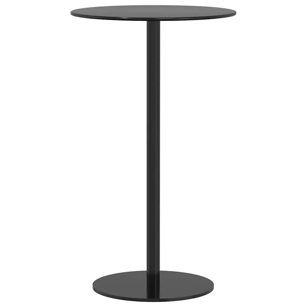 Round Steel Frame Garden Table Black 60cm Outdoor Patio Furniture