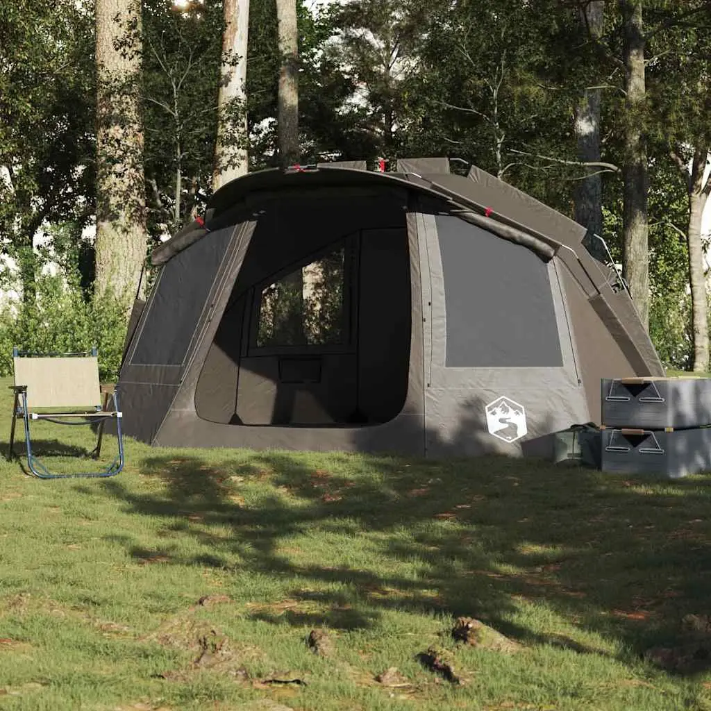 Fishing Tent 5-Person Grey Waterproof Camping Shelter Outdoor Sun Shade