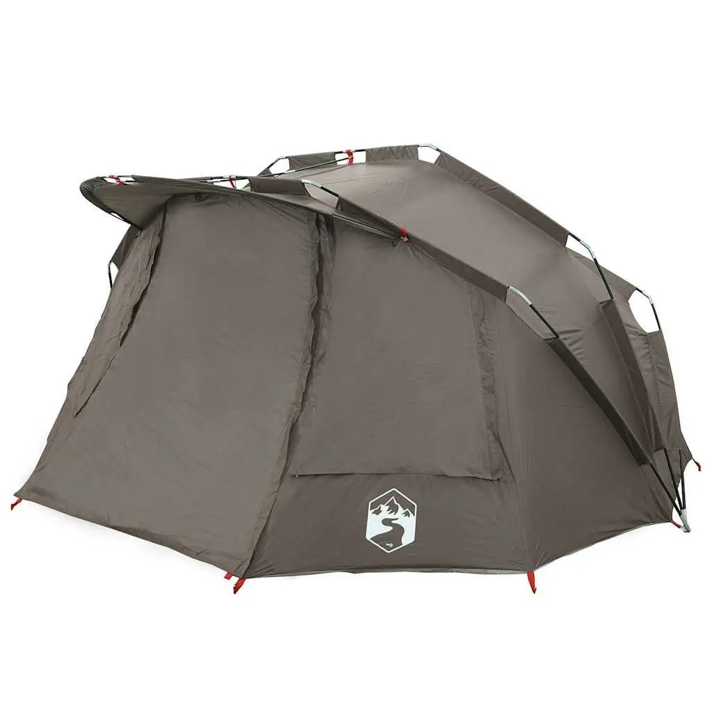 Fishing Tent 5-Person Grey Waterproof Camping Shelter Outdoor Sun Shade