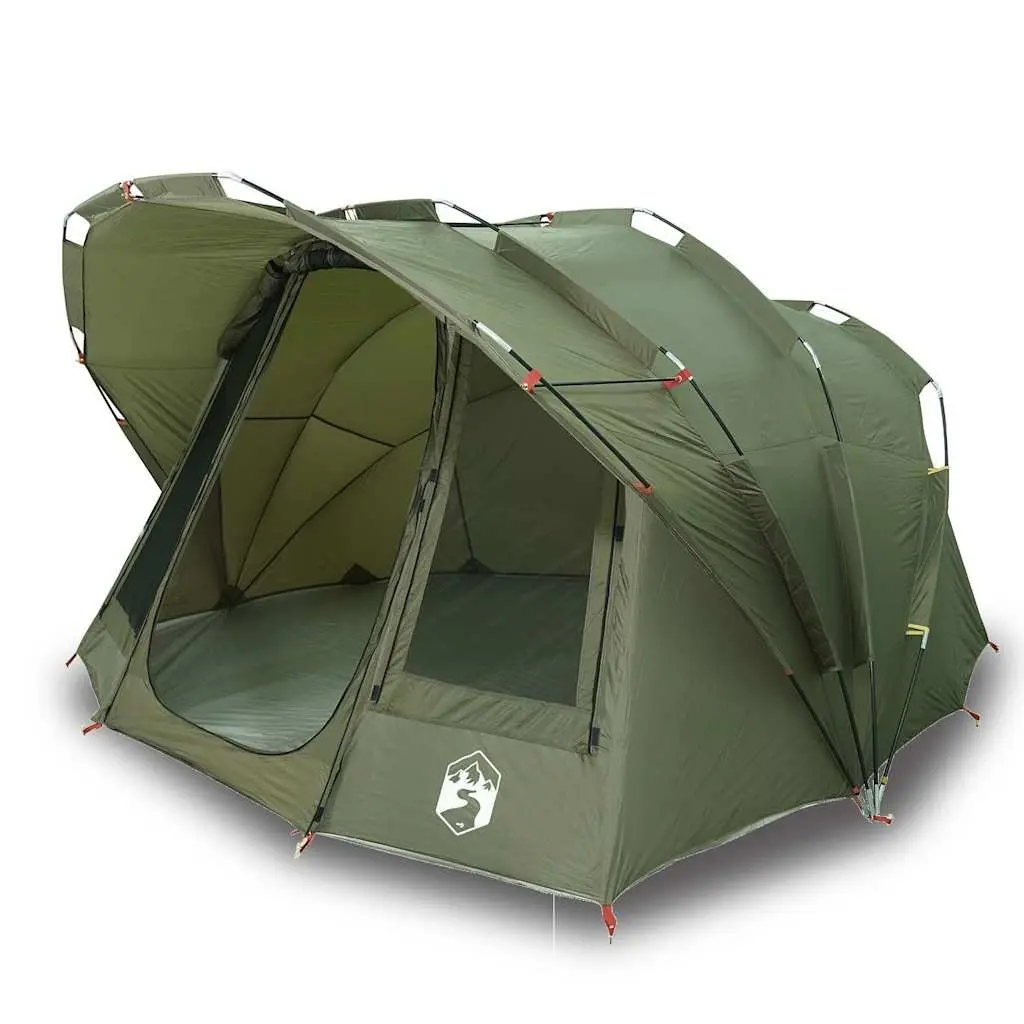 Fishing Tent Waterproof 5-Person Olive Green Outdoor Shelter