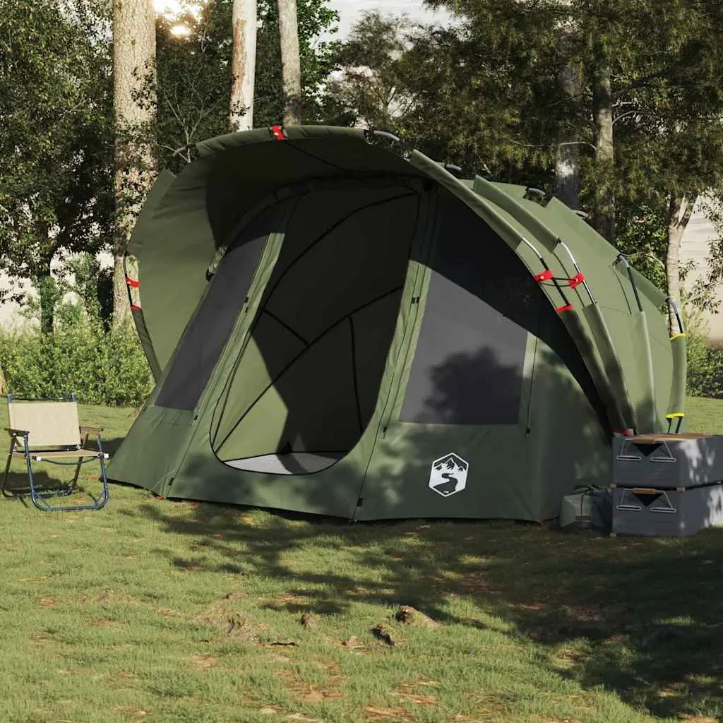 Fishing Tent Waterproof 5-Person Olive Green Outdoor Shelter