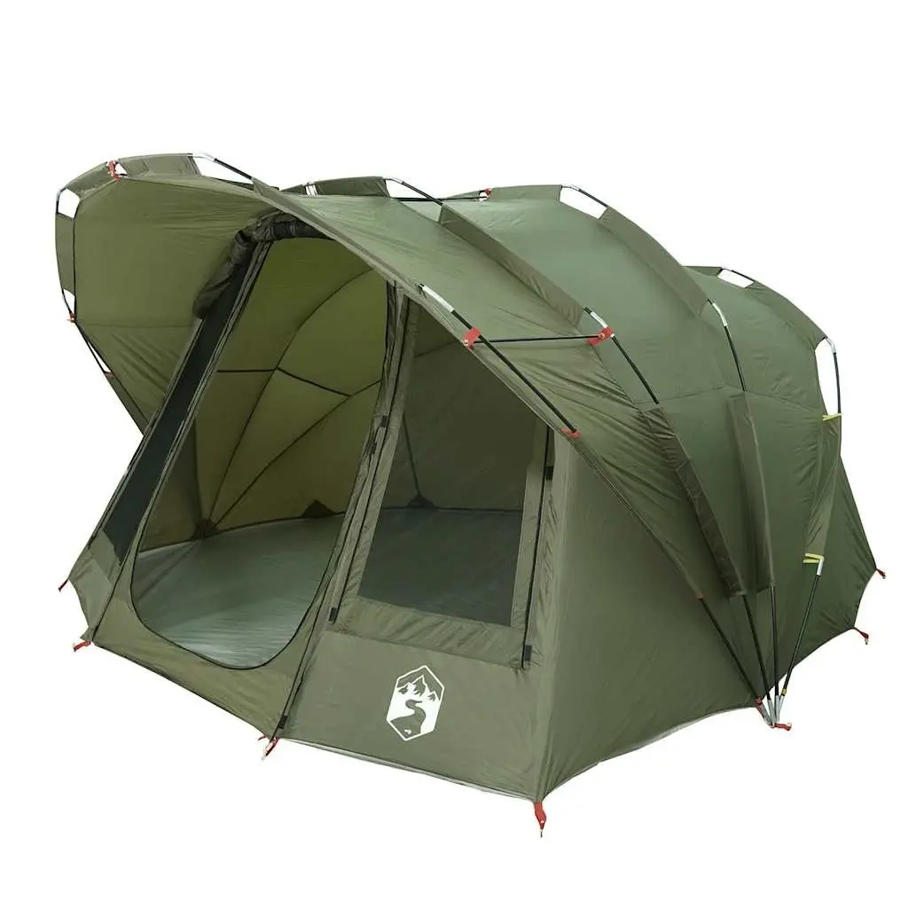 Fishing Tent Waterproof 5-Person Olive Green Outdoor Shelter