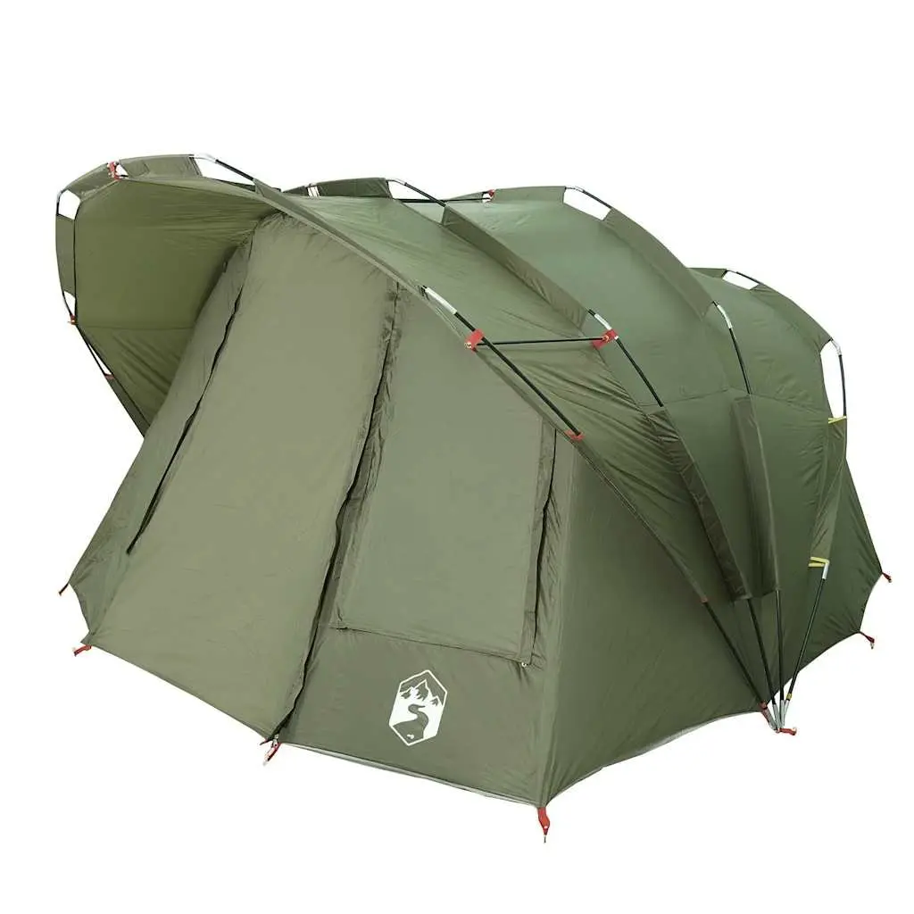 Fishing Tent Waterproof 5-Person Olive Green Outdoor Shelter