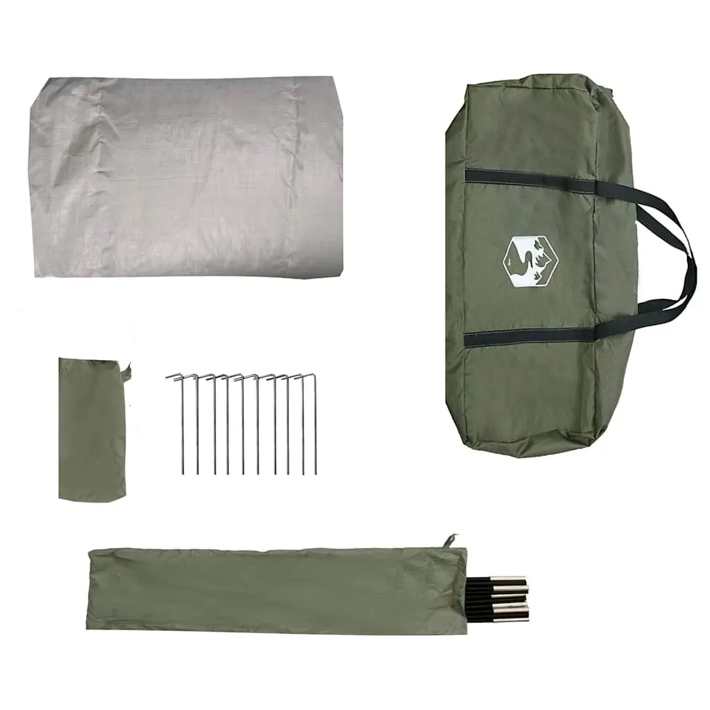 Fishing Tent 4-Person Waterproof Camping Shelter Olive Green Shade Protection