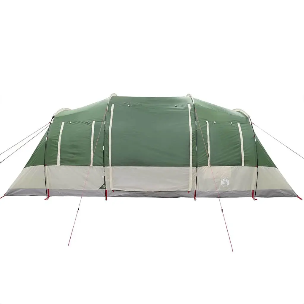 Camping Tent Tunnel Green Waterproof 4-Person Fibreglass Poles Easy Setup