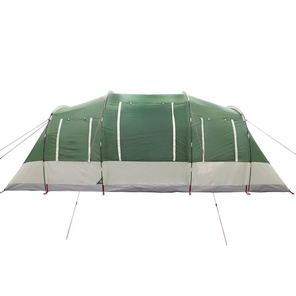 Camping Tent Tunnel Green Waterproof 4-Person Fibreglass Poles Easy Setup