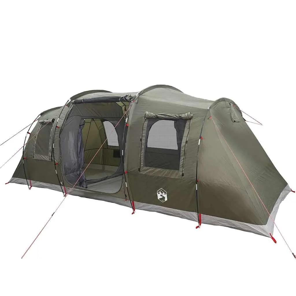 Camping Tent Tunnel 4-Person Waterproof Green Outdoor Adventure Hiking Shelter