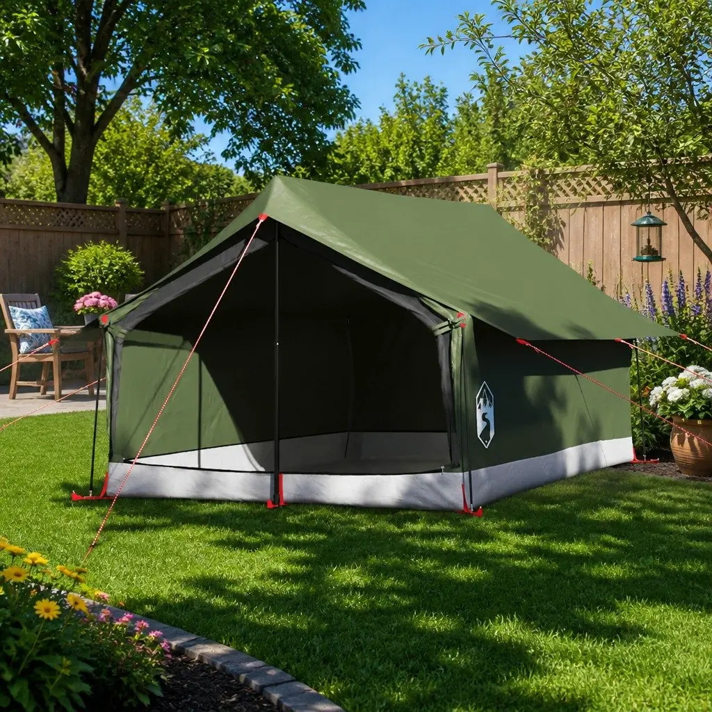 Camping Tent 2-Person Waterproof Mesh Ventilation Mosquito Protection Olive