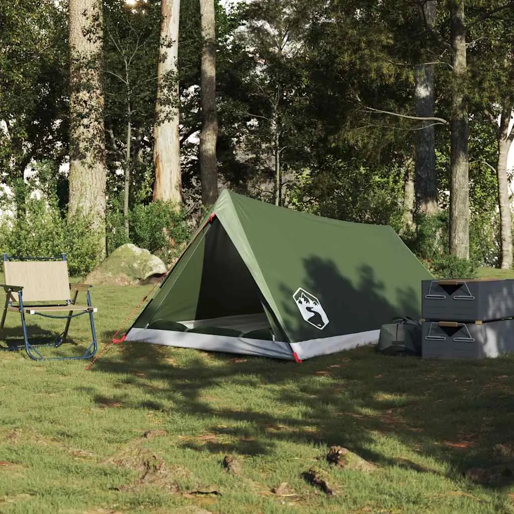 Camping Tent Waterproof 2-Person Green Mosquito Protection Portable Easy Setup
