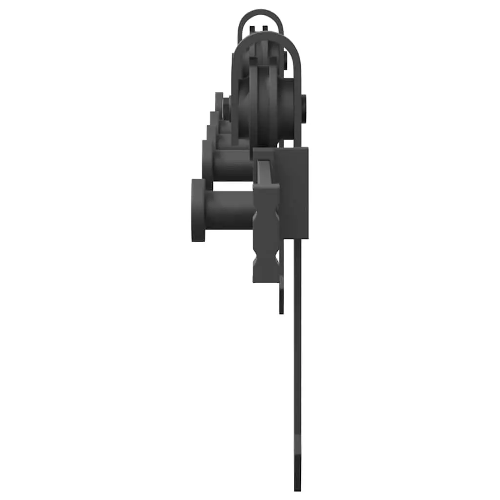 Sliding Hardware Kit Black 1525cm Powder Coated Steel Track System