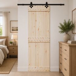 Sliding Door Hardware Kit 152.5cm Steel Track Rail System Black