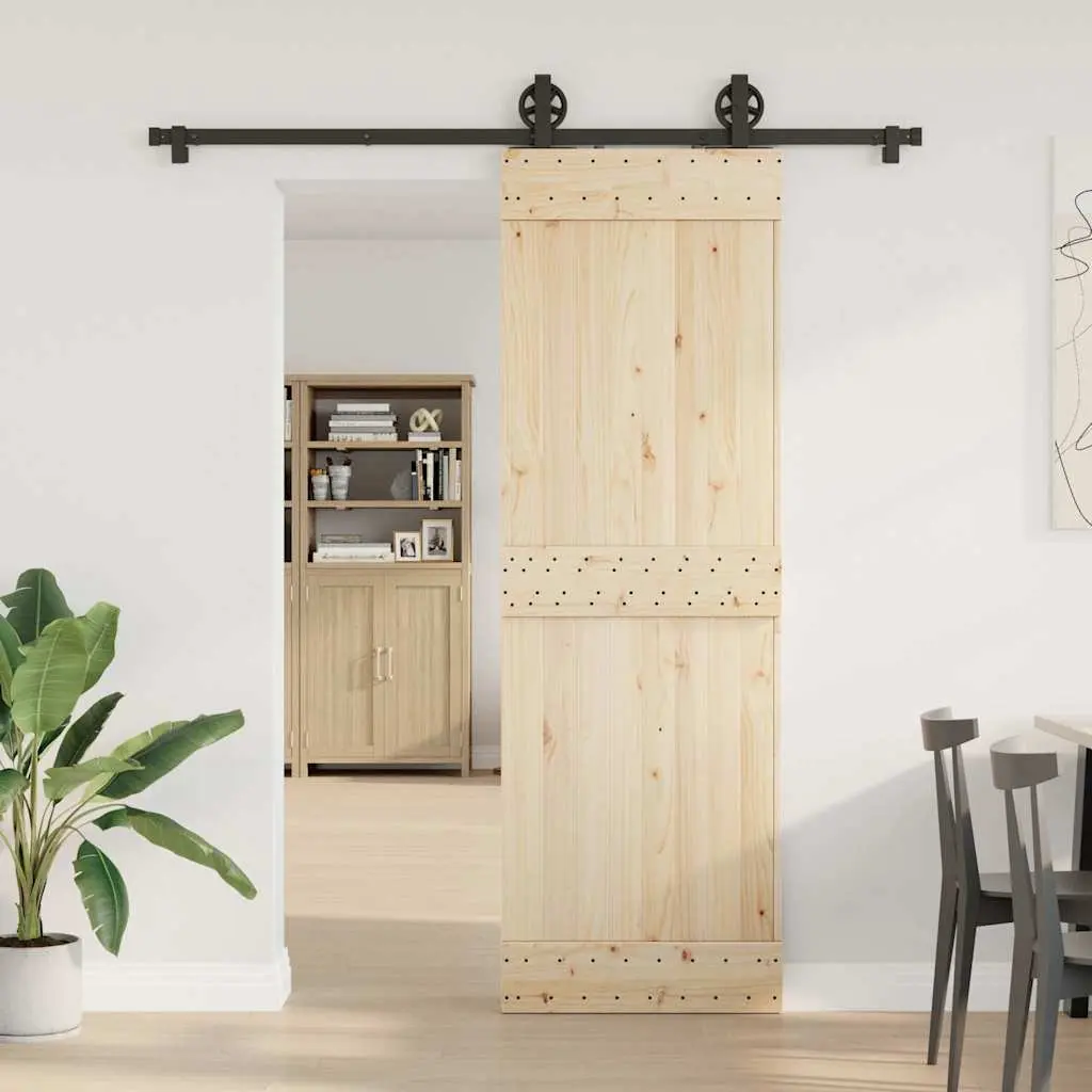 Sliding Door Hardware Kit Powder-Coated Steel Track Rail System 183cm
