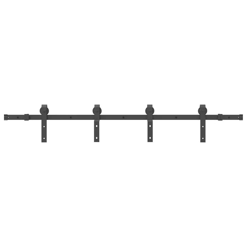 Sliding Door Hardware Kit Steel Track Rail System 183cm for Interior Doors
