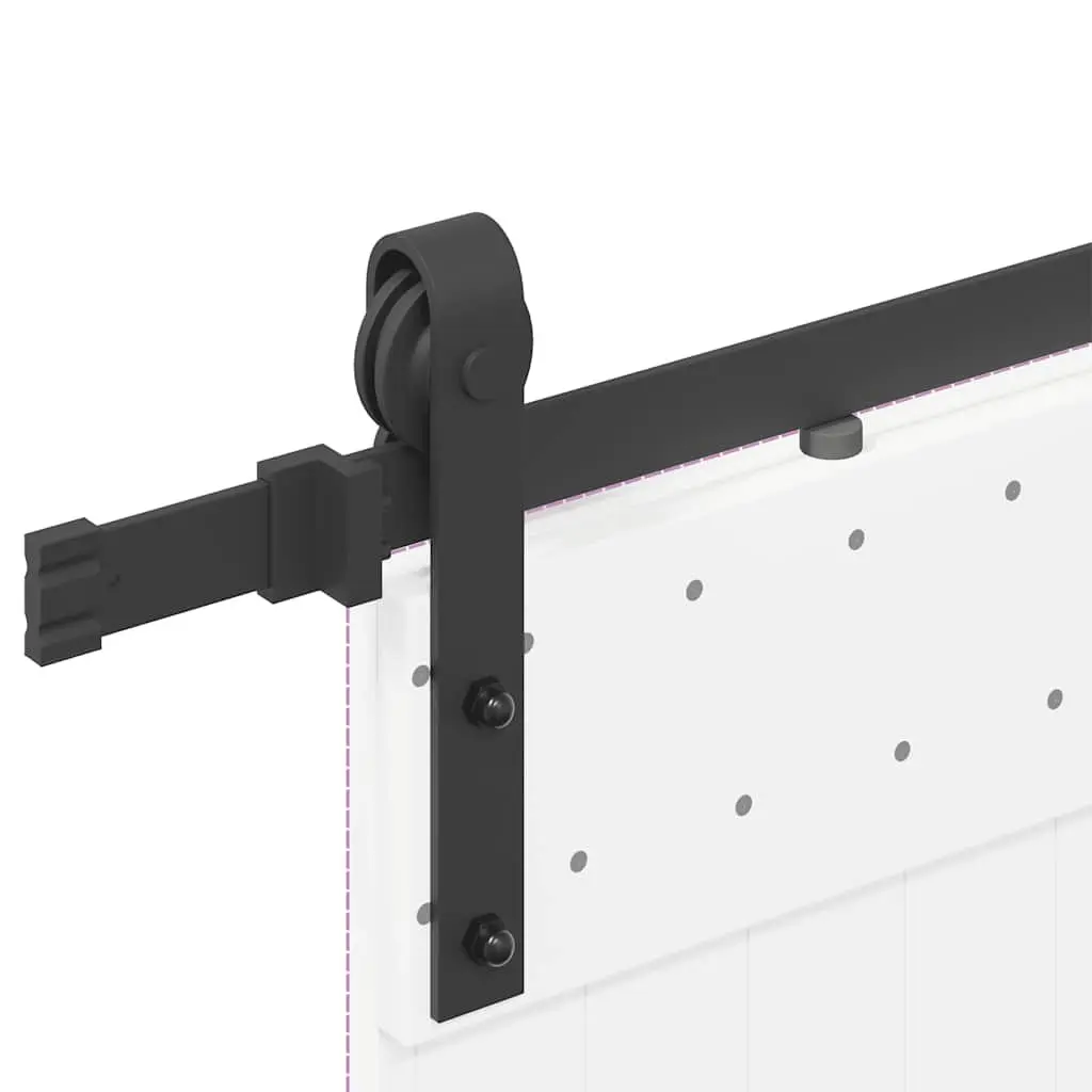 Sliding Door Hardware Kit Steel Track Rail System 183cm for Interior Doors
