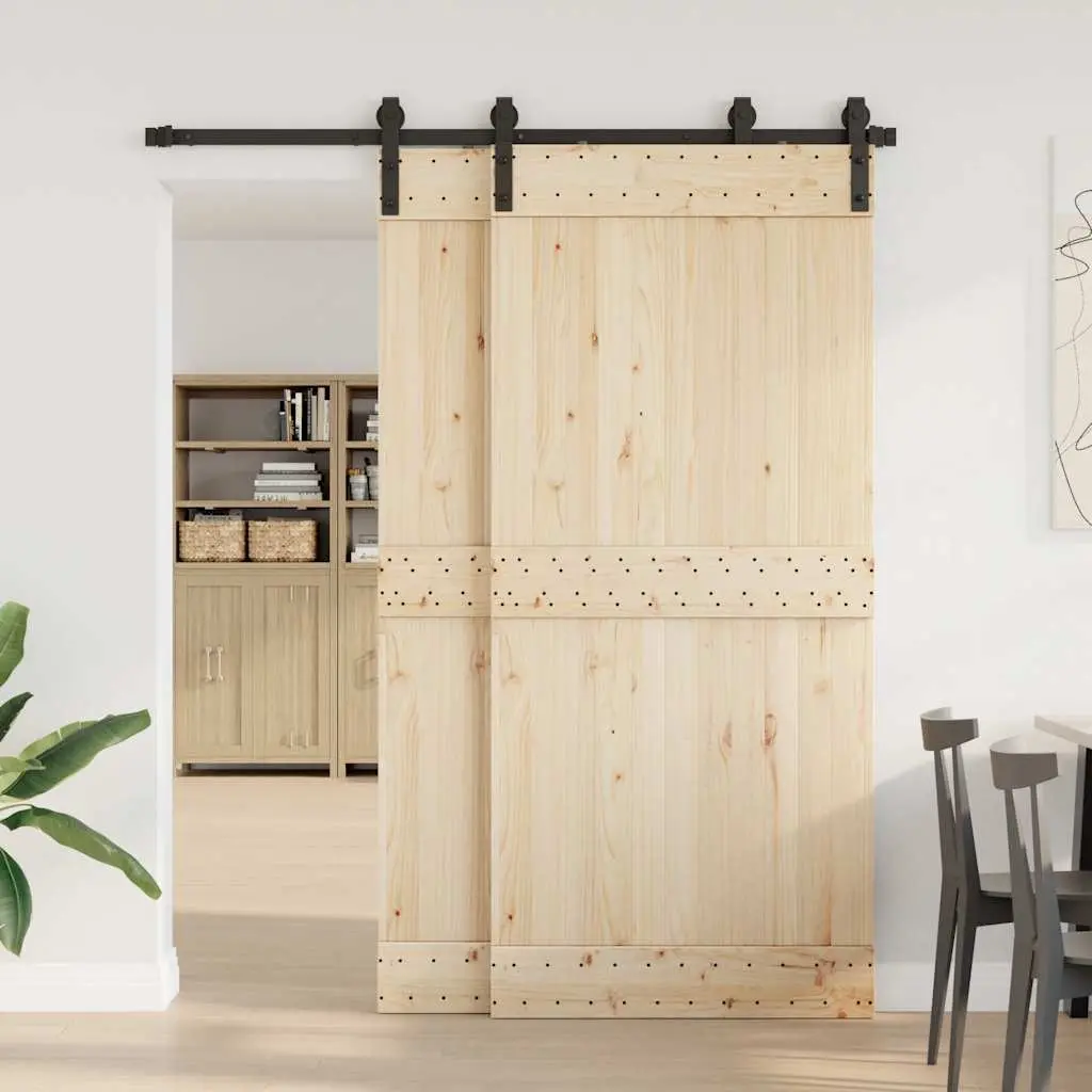 Sliding Door Hardware Kit Steel Track Rail System 183cm for Interior Doors