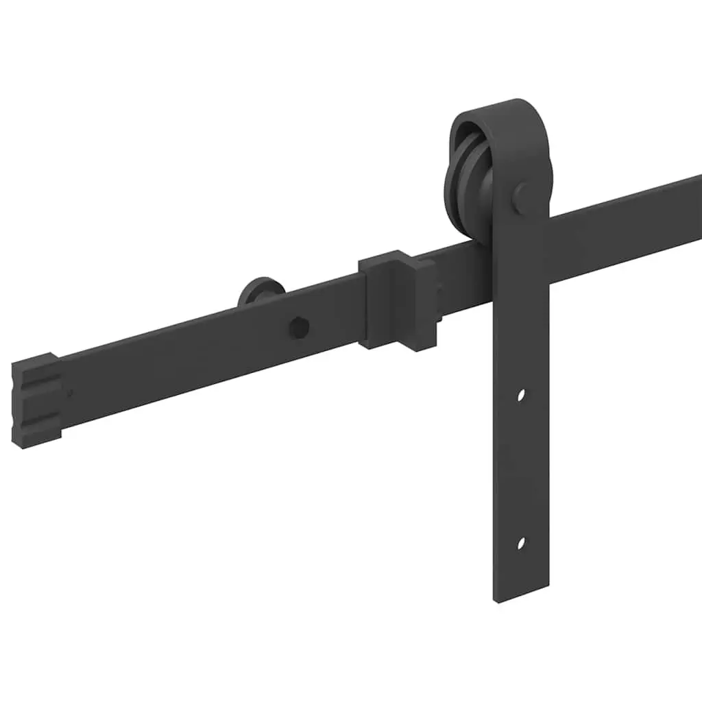 Sliding Door Hardware Kit Steel Track Rail System 183cm for Interior Doors