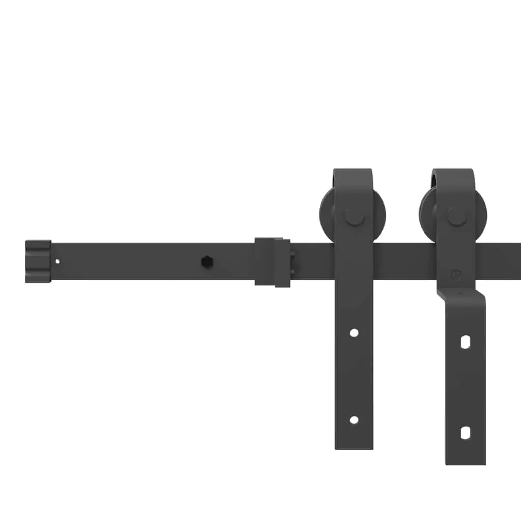 Sliding Door Hardware Kit Steel Track Rail System 183cm for Interior Doors