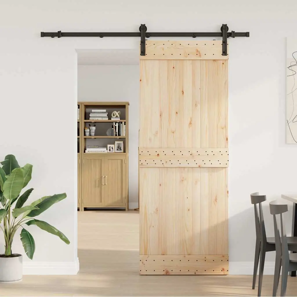 Sliding Door Hardware Kit Powder-Coated Steel Track Rail System 183cm
