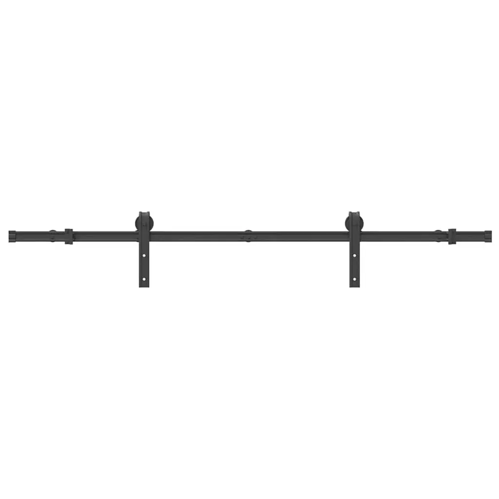 Sliding Door Hardware Kit Powder-Coated Steel Track Rail System 183cm