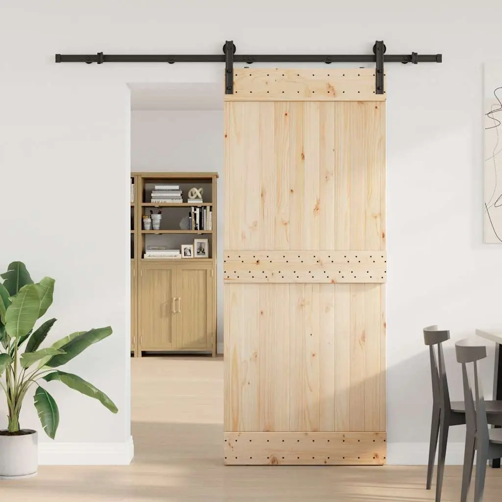 Sliding Door Hardware Kit Powder-Coated Steel Track Rail System 200cm