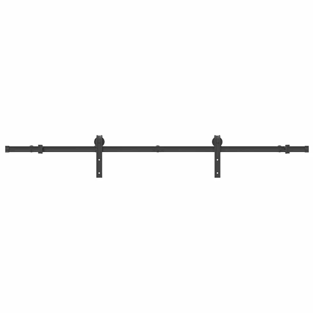 Sliding Door Hardware Kit Powder-Coated Steel Track Rail System 200cm