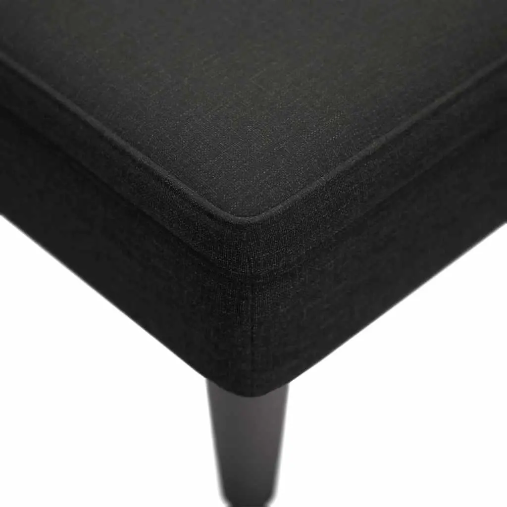 Chaise Lounge Chair Black Fabric Right Armrest with Lumbar Pillow for Living Room