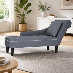 Your New Favorite Grey Velvet Chaise Lounge