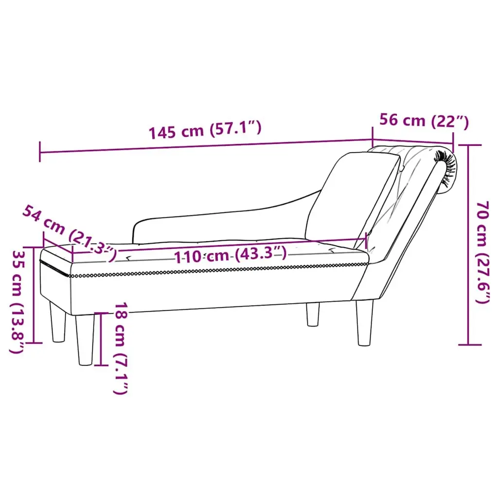 Chaise Lounge Grey Velvet Upholstered Sofa with Button Tufting and Lumbar Pillow for Living Room