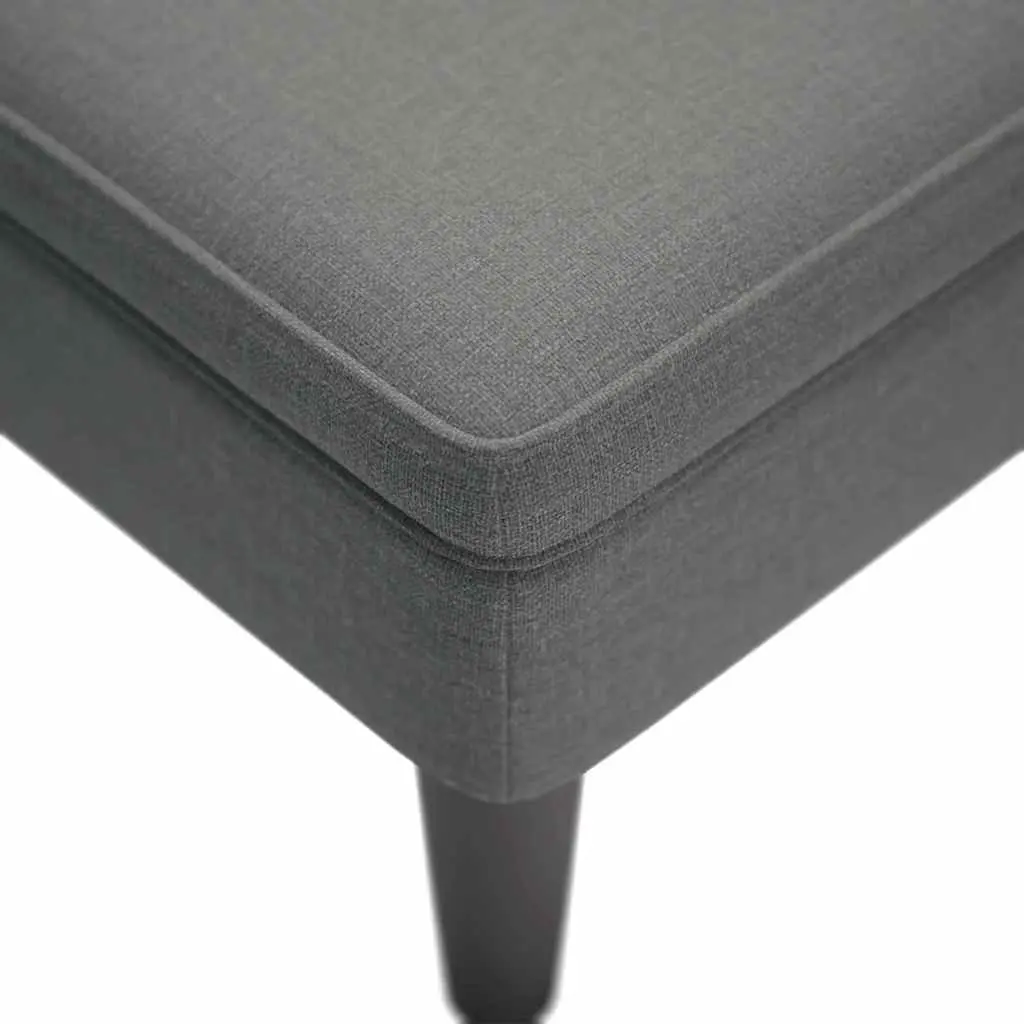 Grey Fabric Chaise Lounge Chair with Right Armrest and Lumbar Pillow for Living Room