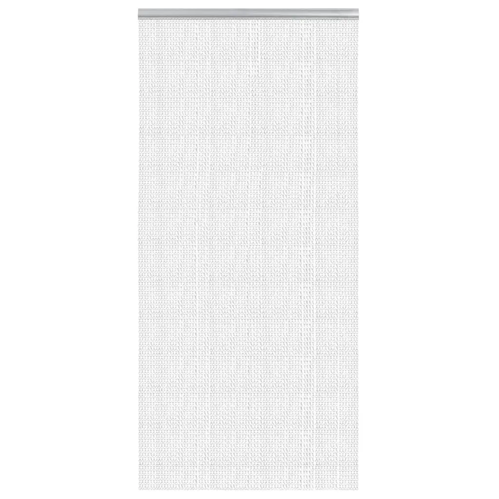 Chain Door Fly Screen Adjustable Aluminium Silver 100x200 cm