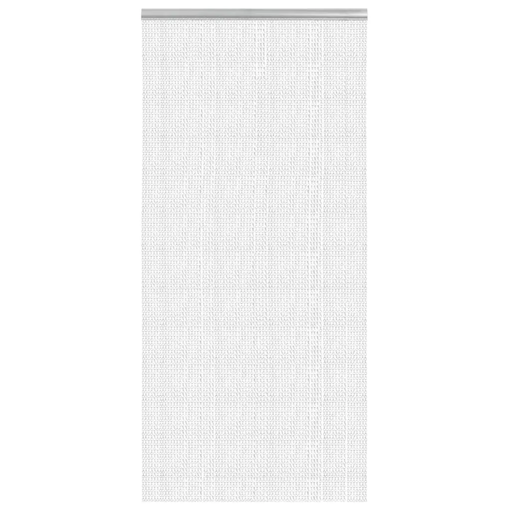 Chain Door Fly Screen 100x226 cm Aluminium Silver Adjustable Insect Barrier